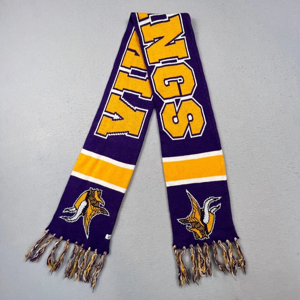 47 Brand Minnesota Vikings Scarf Skol Purple NFL Football Winter Fan Gear Thor